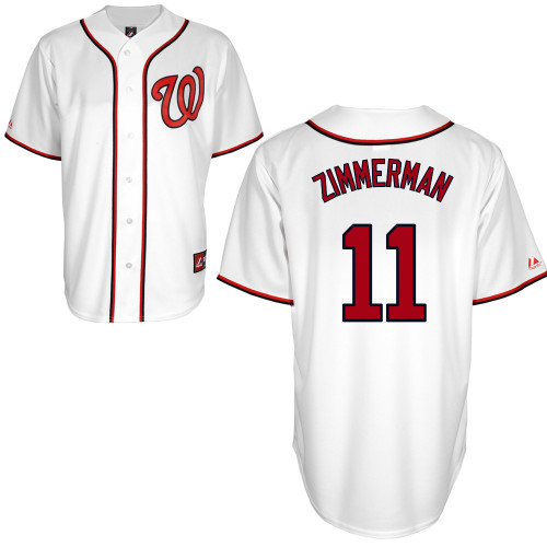 Ryan Zimmerman #11 mlb Jersey-Washington Nationals Women's Authentic Home White Cool Base Baseball Jersey